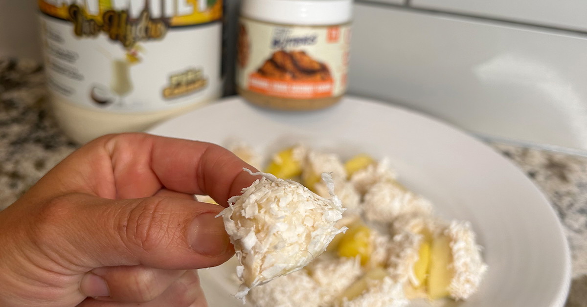 Protein-Packed Frozen Pineapple Piña Colada Treats