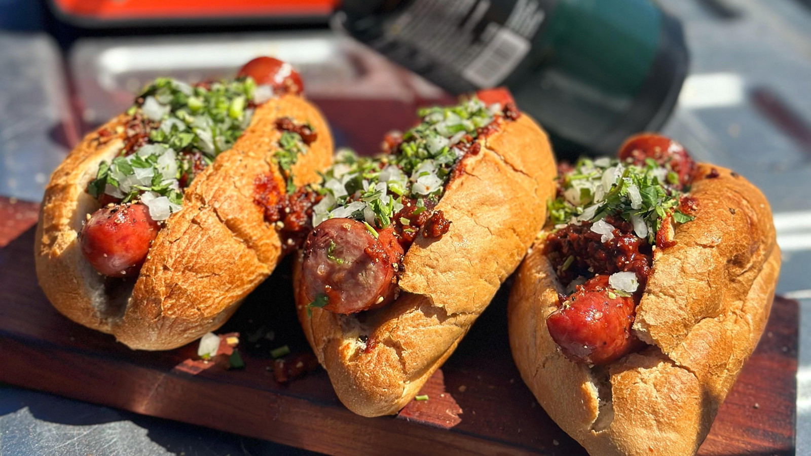 Image of Texas Brisket Chili Dogs