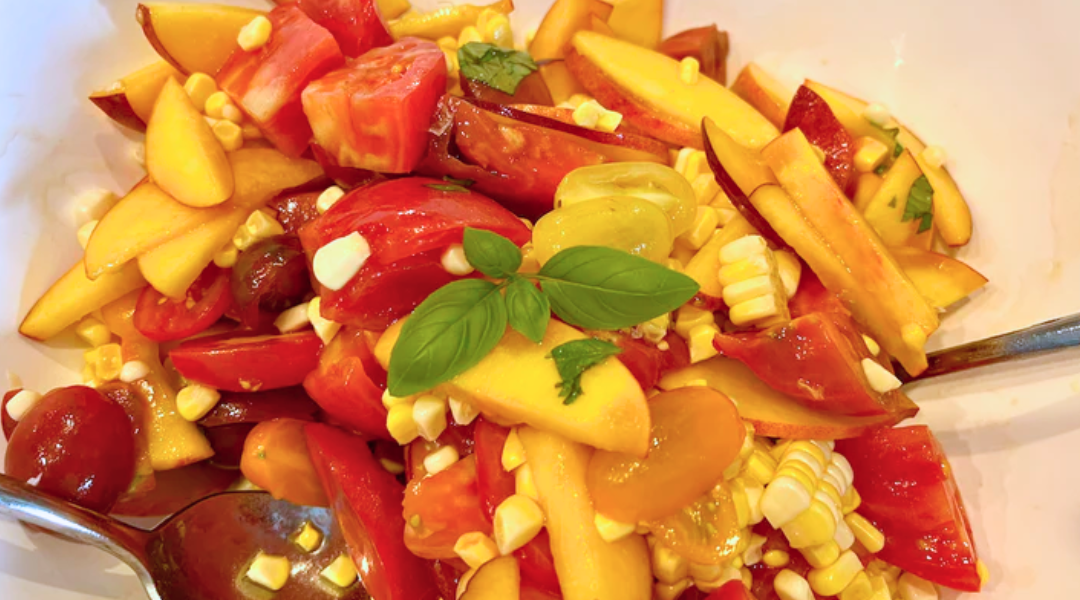 Image of Peach, Tomato, and Corn Salad