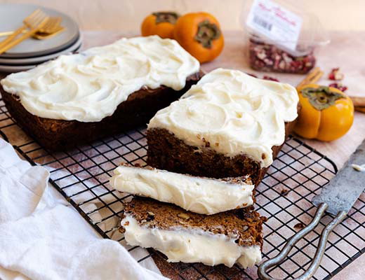 Image of Frosted Cinnamon Persimmon Bread