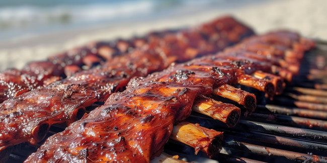 Image of Cooking the Smoked Baby Back Ribs