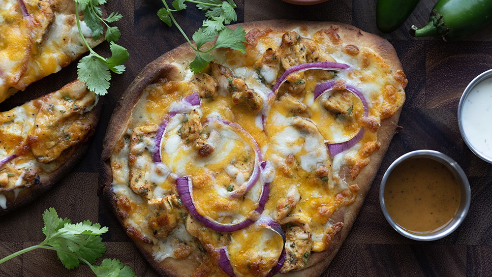 Image of Golden BBQ Chicken Naan Pizza