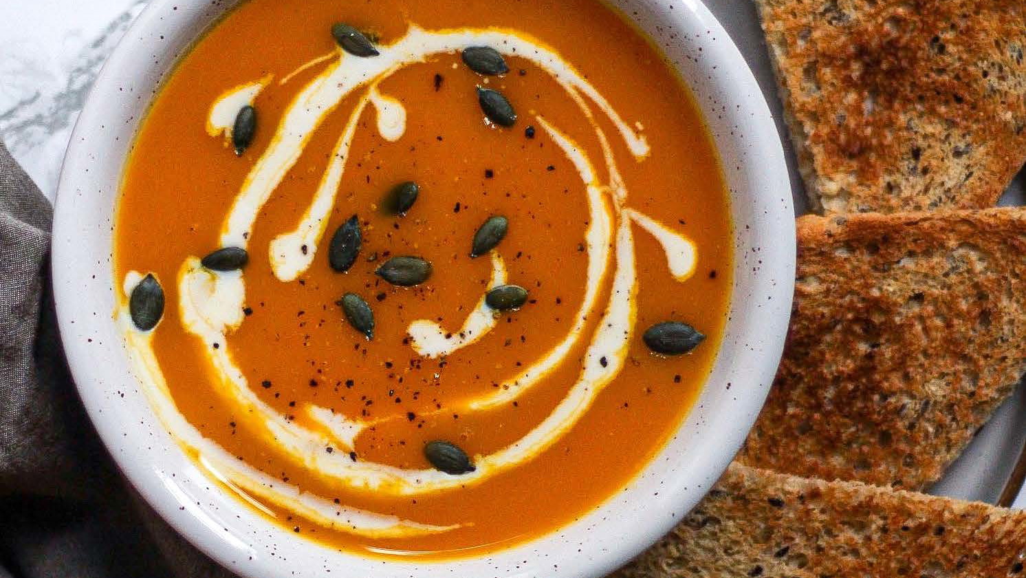 Image of Roasted carrot & butternut squash soup