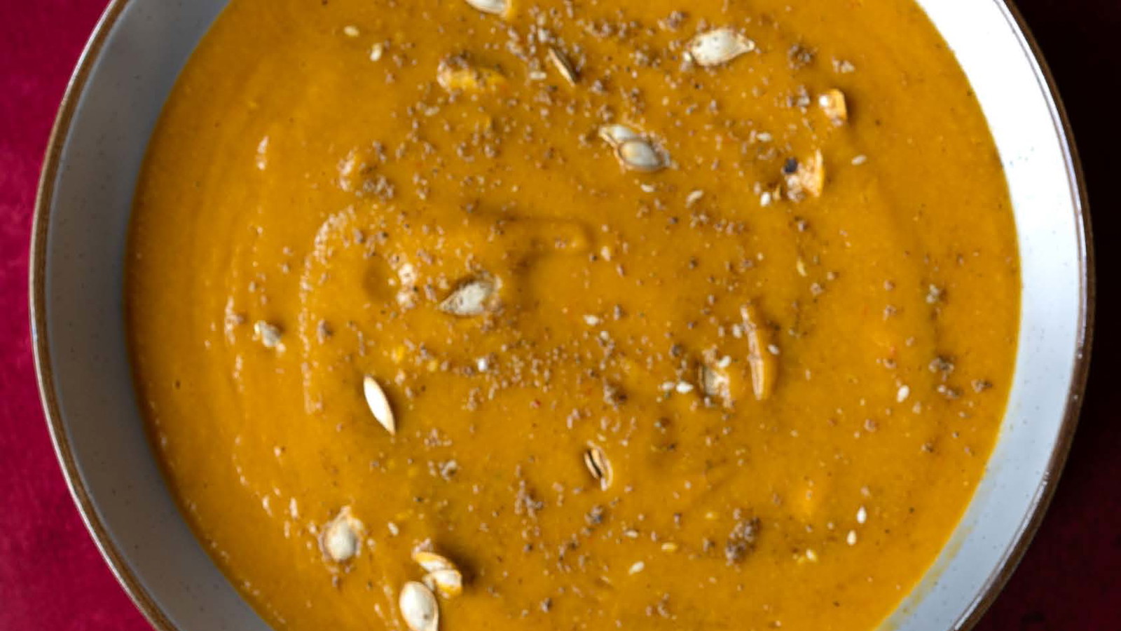 Image of Carrot and butternut harissa soup