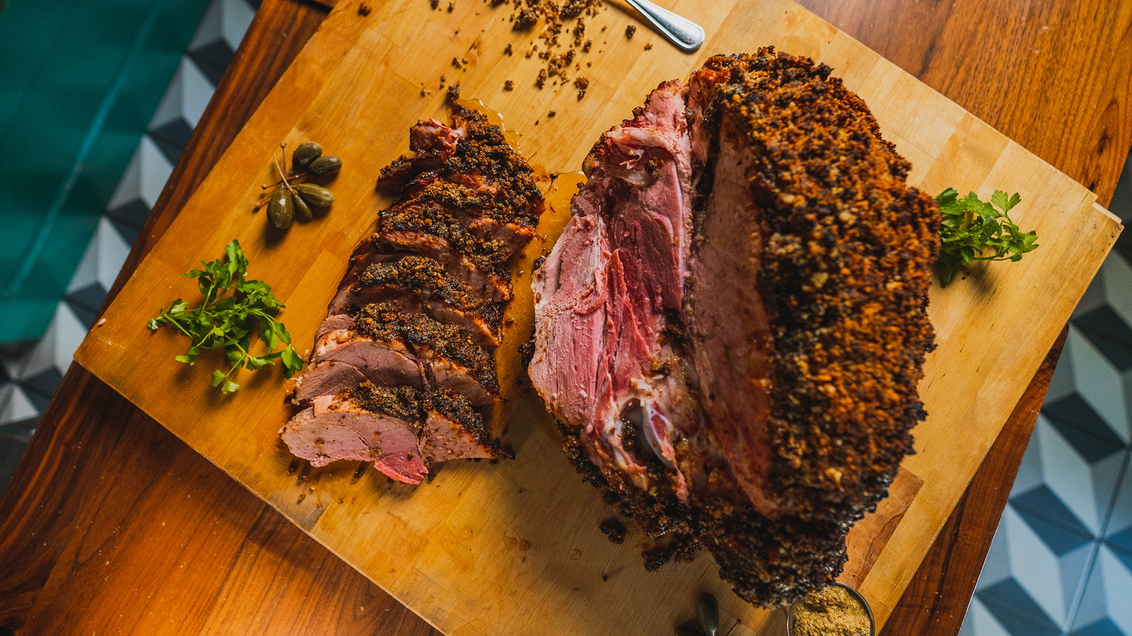 Kurobuta Ham with Sweet & Savory Breadcrumbs