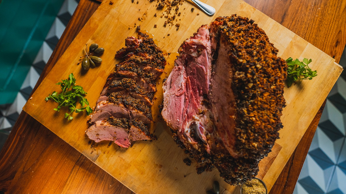 Kurobuta Ham with Sweet & Savory Breadcrumbs