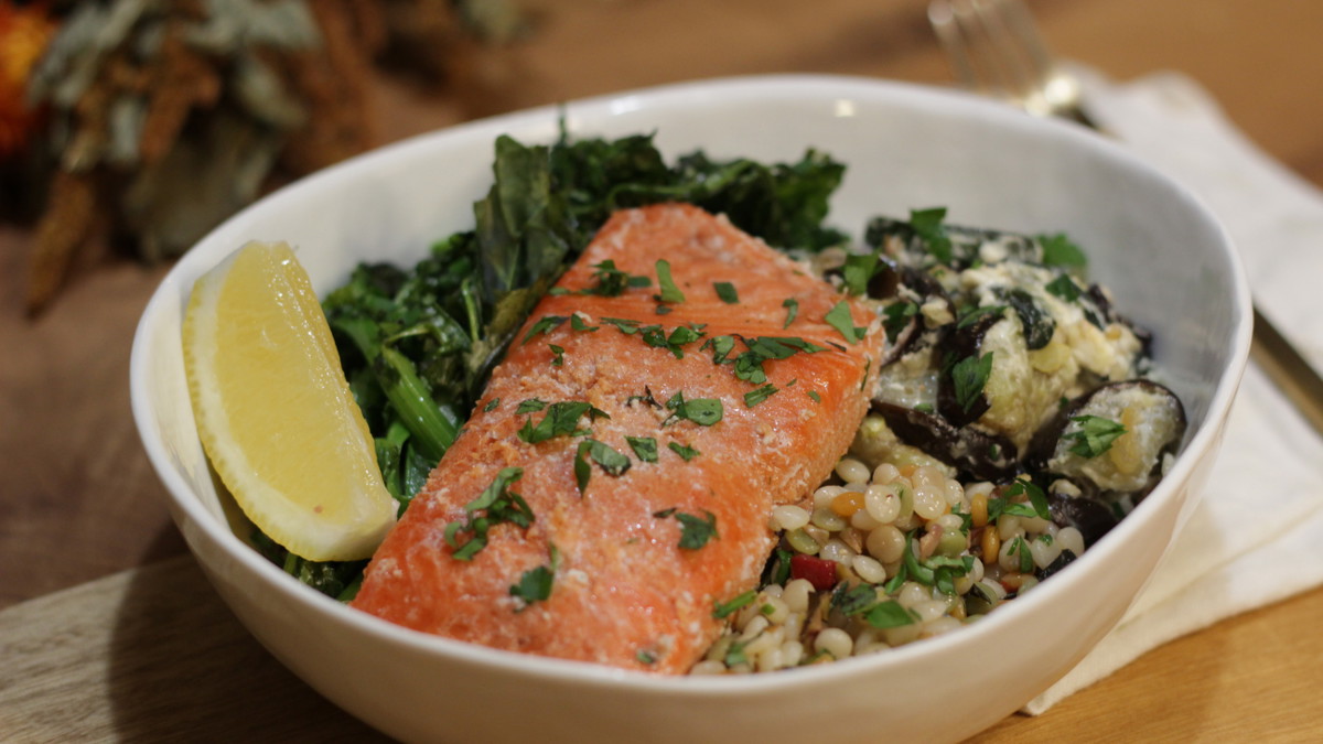 Mediterranean Salmon Bowl