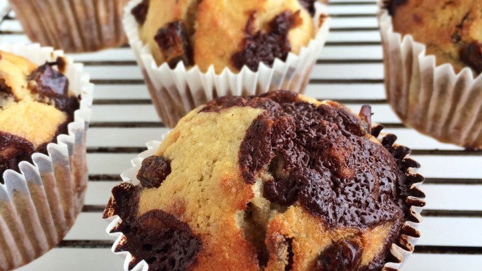 Image of Salted Caramel Chocolate Chip Banana Muffins