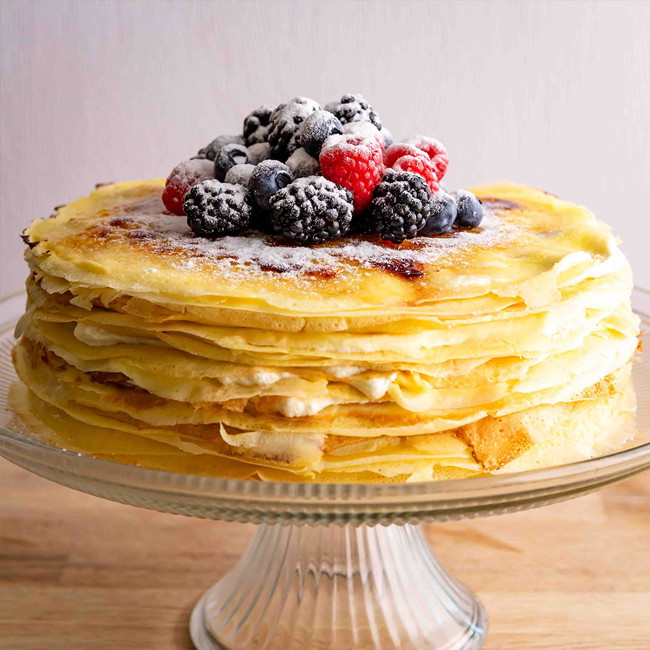 Image of Crème Brûlée Crêpe Cake