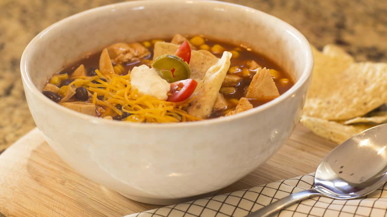 Image of Cheesy Chicken Enchilada Chili