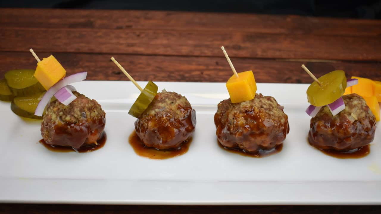 Image of BBQ Bacon Cheeseburger Meatballs