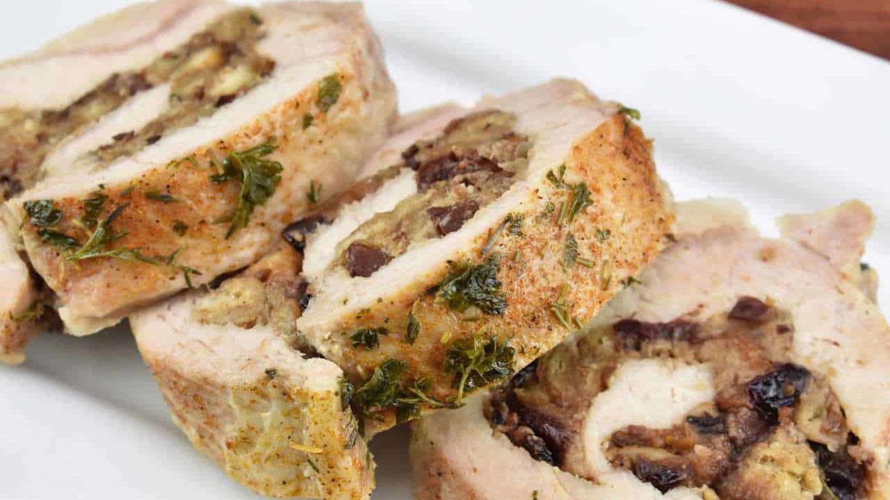 Image of Pork Roast with Bacon Cranberry Stuffing