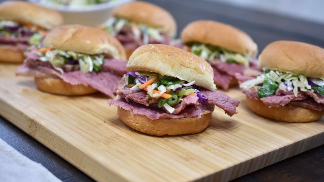 Image of Corned Beef Sliders with Slaw