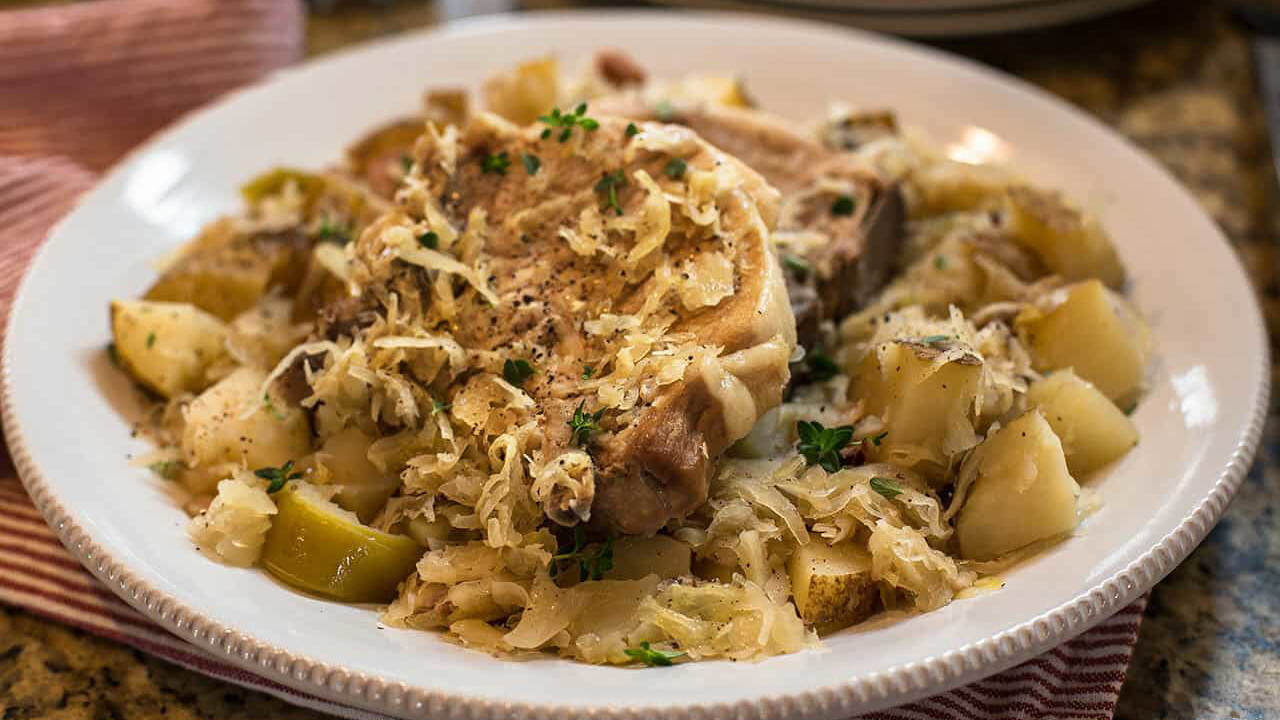 Image of Pork Chops and Sauerkraut