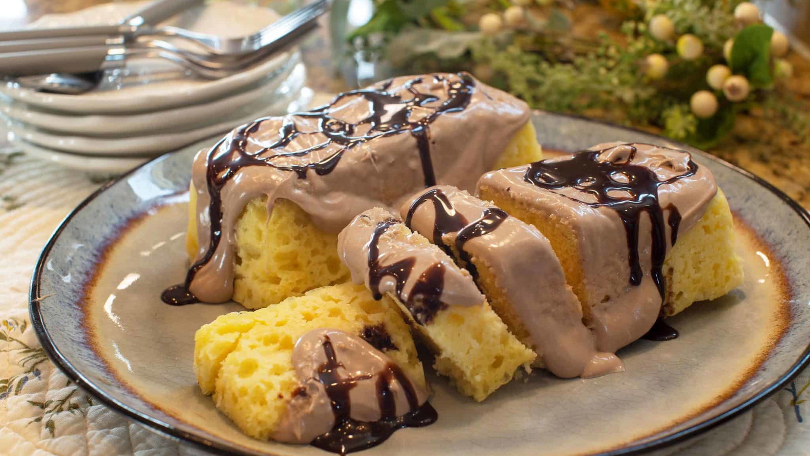 Image of Yellow Cake with Chocolate Frosting