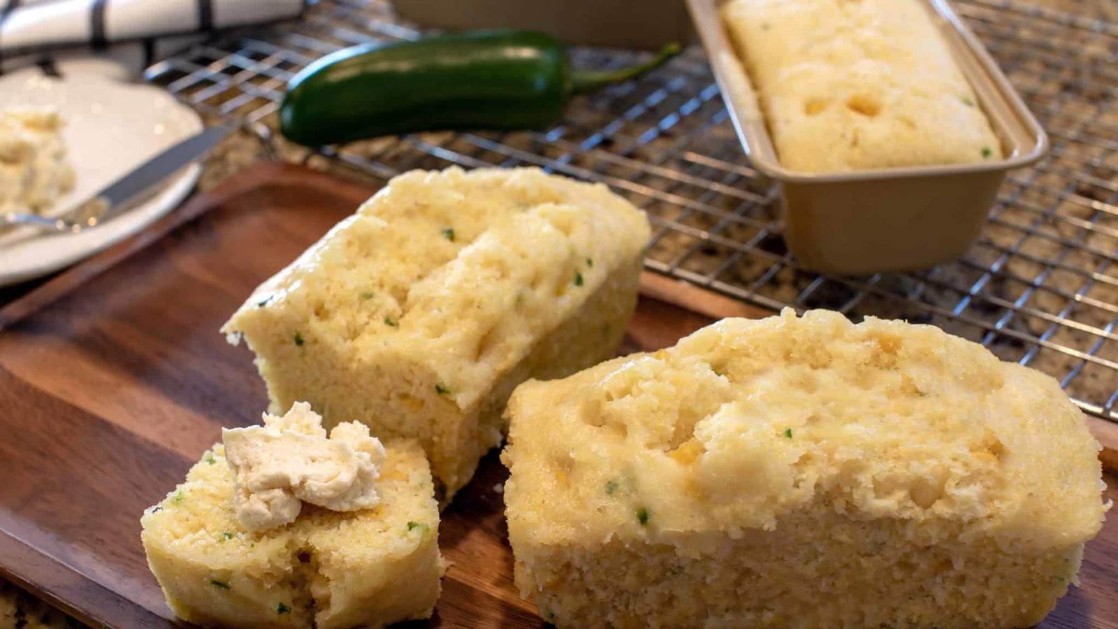 Image of Jalapeno Corn Bread with Honey Butter