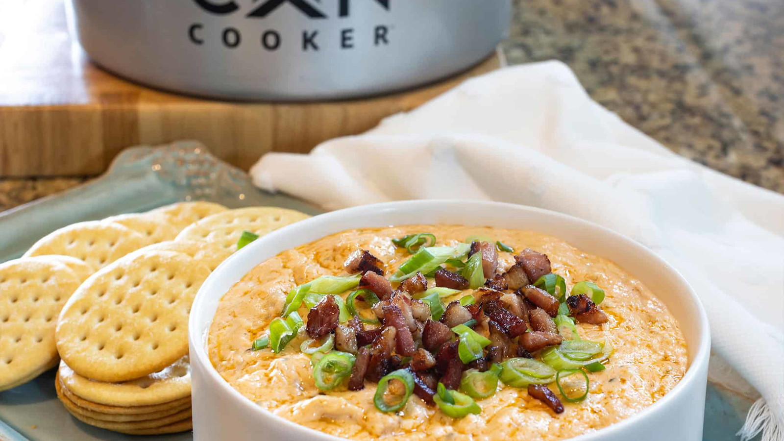 Image of Cheesy Bacon BBQ Chicken Dip