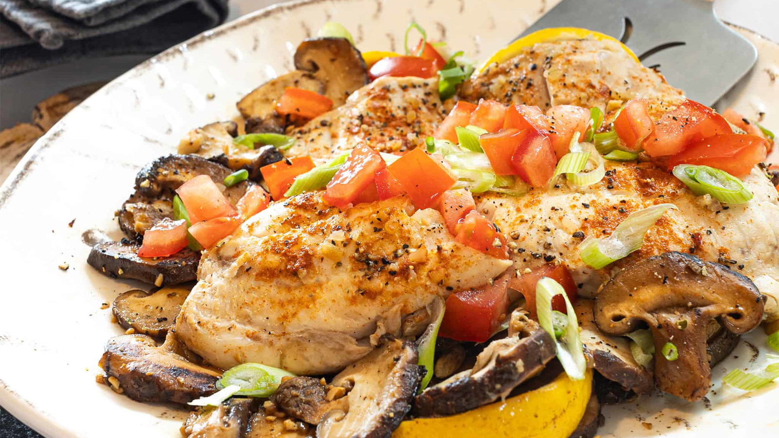 Image of Lemon Pepper Fish with Mushrooms