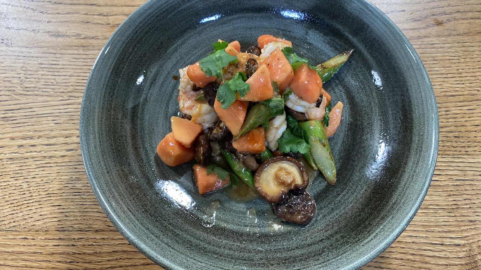 Garnelensalat mit Papaya