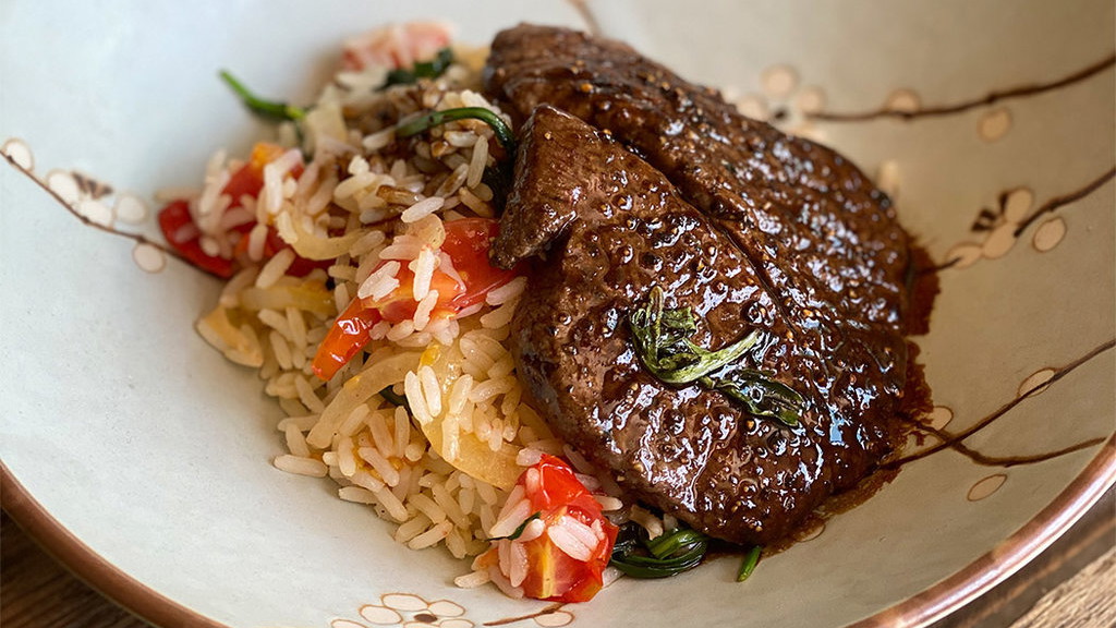 Bowl mit Minutensteak