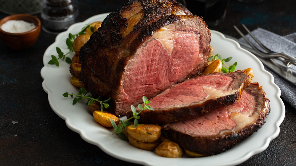 Image of Prime Rib Roast with Roasted Potatoes