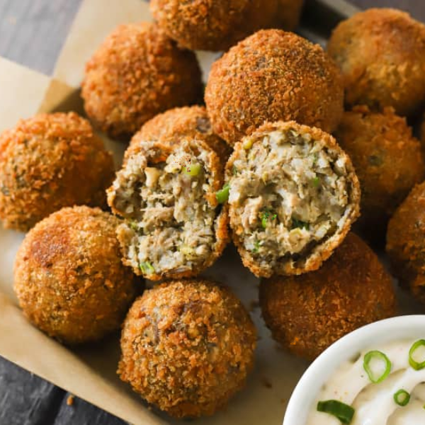 Crispy Cajun Fried Boudin Balls