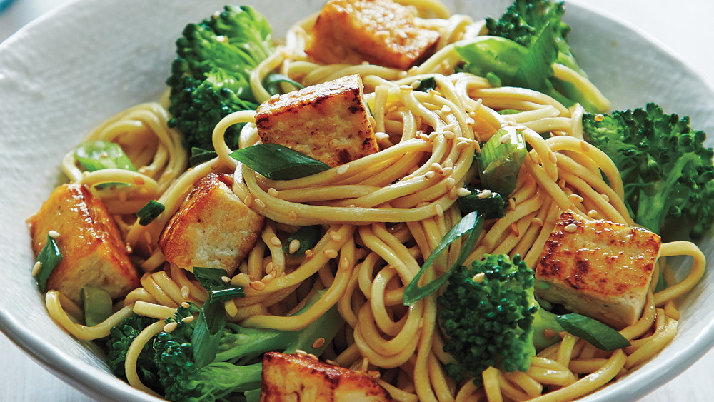 Image of Tofu and Broccoli Rice Noodle Stir-Fry