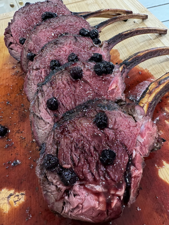 Image of Grilled Rack of Elk with a Blueberry Glaze!