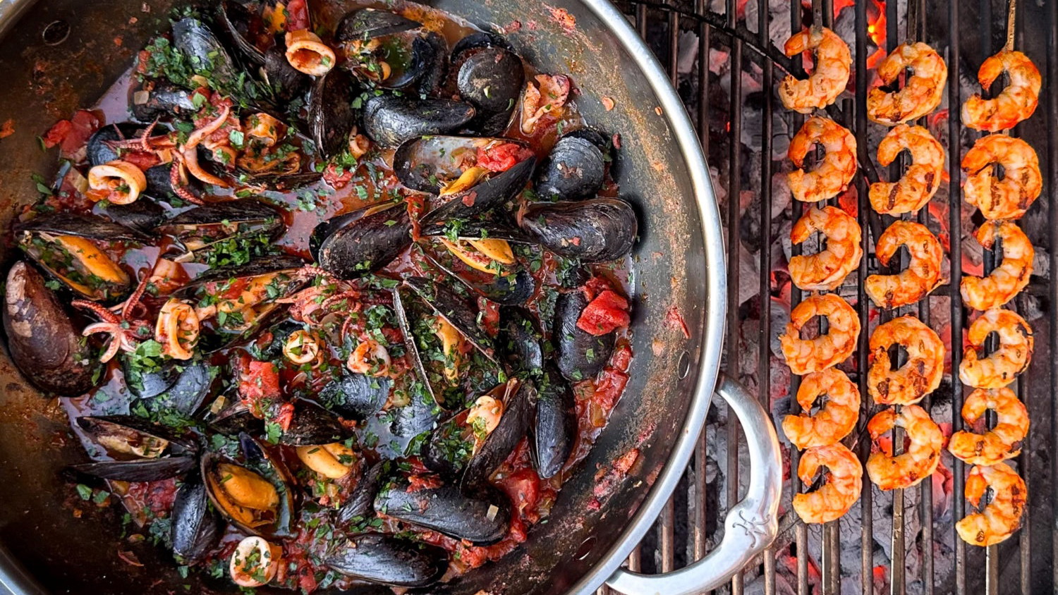 Image of Spicy 'Nduja Seafood in Tomato Broth 