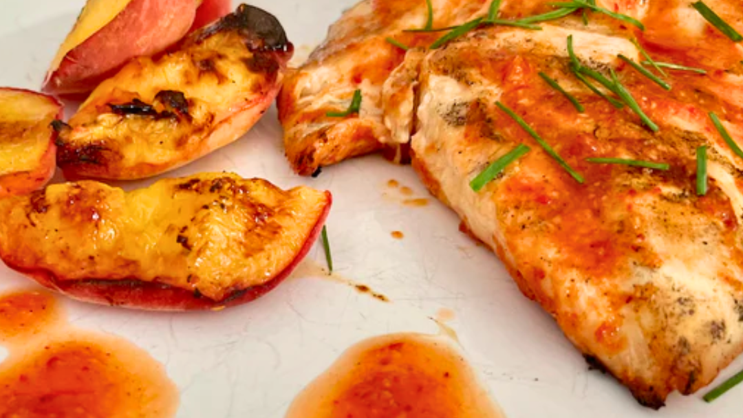 Image of BBQ Chicken with Sweet Chili Peach Glaze