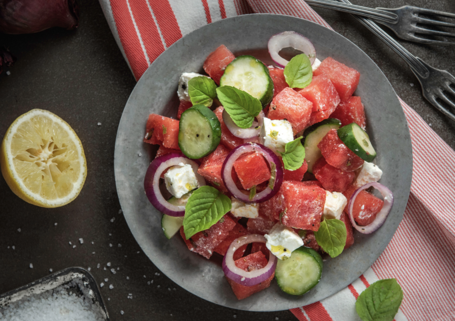 Image of Watermelon, Cucumber & Mint Summer Salad