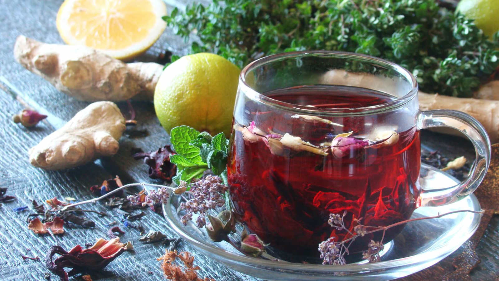 Image of Ginger Hibiscus Sage Tea