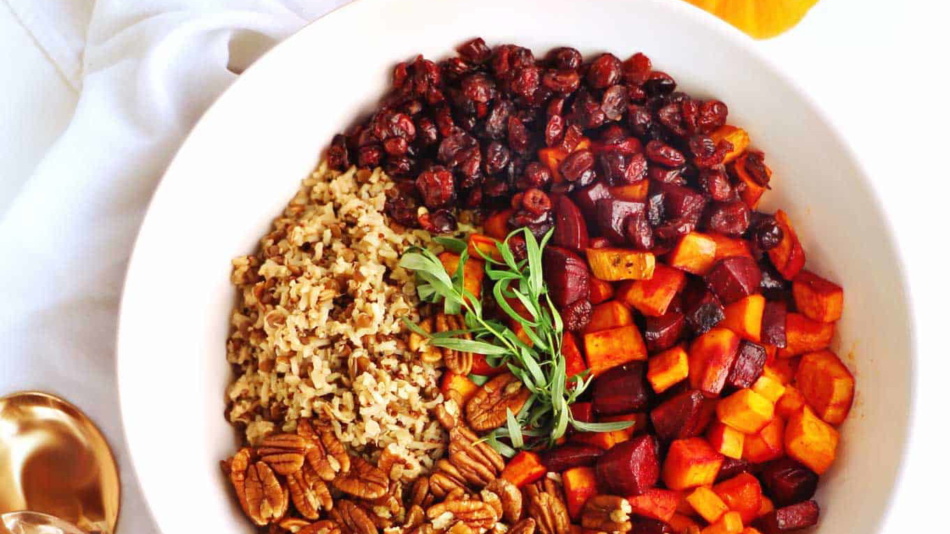 Image of Roasted Beet and Sweet Potato Salad with Wild Rice