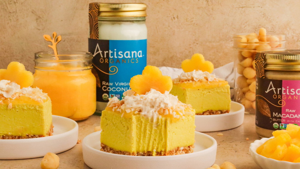 Image of Pineapple Macadamia Coconut Cheesecake Bars