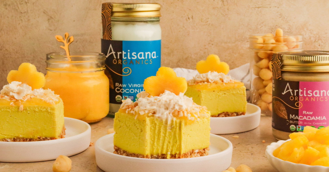 Pineapple Macadamia Coconut Cheesecake Bars