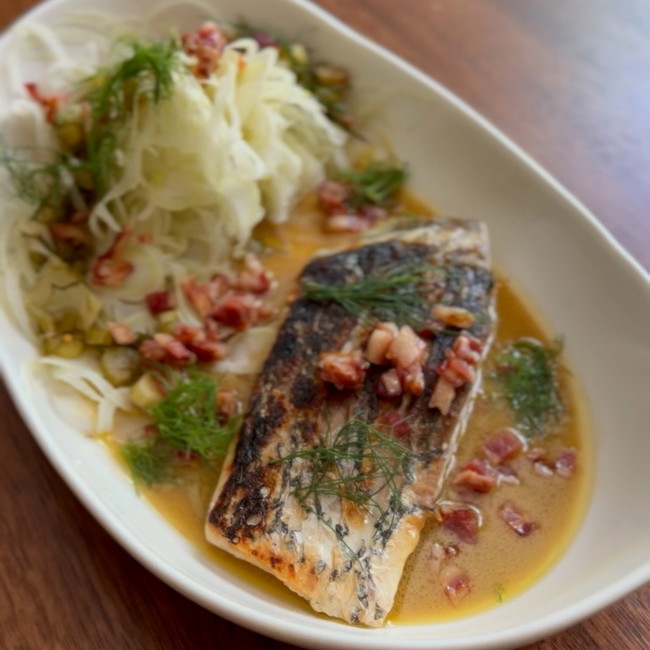 Image of Crispy Skin Barramundi with Shaved Fennel Salad