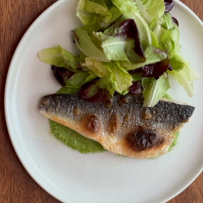 Image of Quick & Easy Broiled Branzino with Tomatillo Salsa