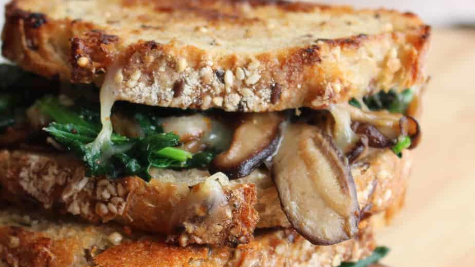 Image of Rice and Mushroom Gourmet Grilled Sandwich