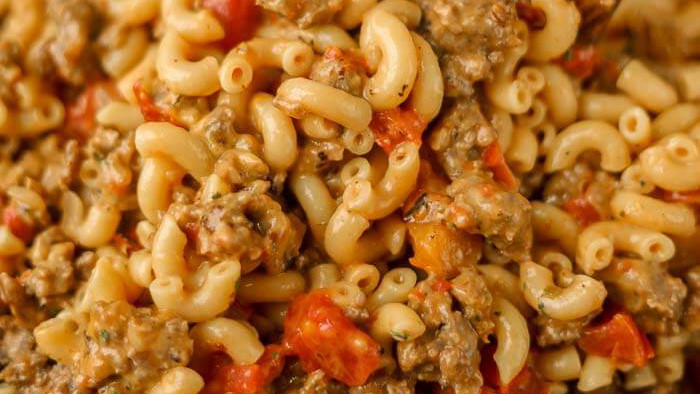 Image of Hearty Bacon and Sausage Macaroni Casserole