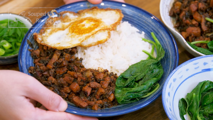 Image of You can serve this dish with plain noodles or white rice. I also like to stuff it in between a white steamed bun, which you can replace with white toast. Take a bite, emm, it is to die for.