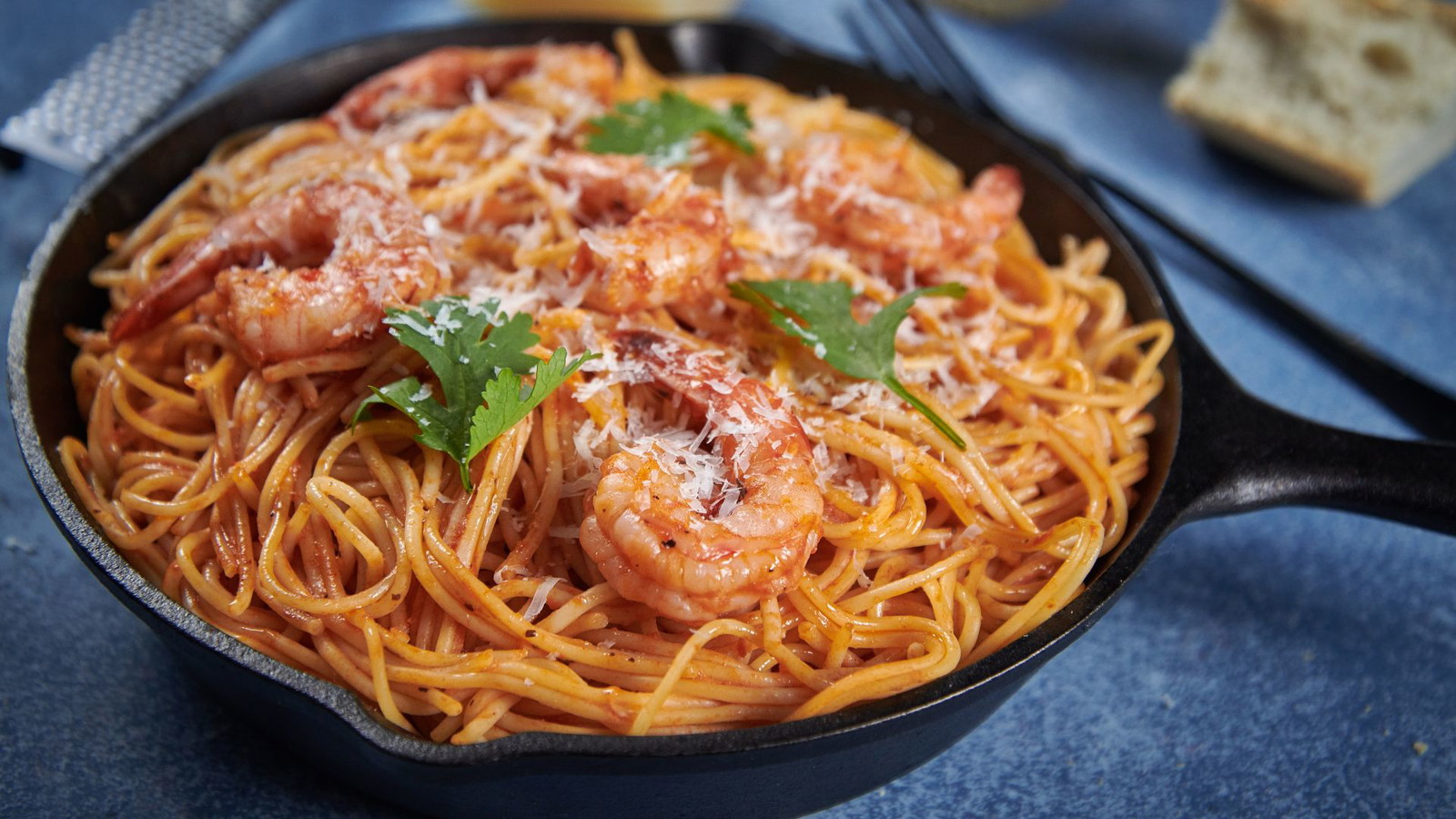 Image of Spicy Mediterranean Shrimp Pasta