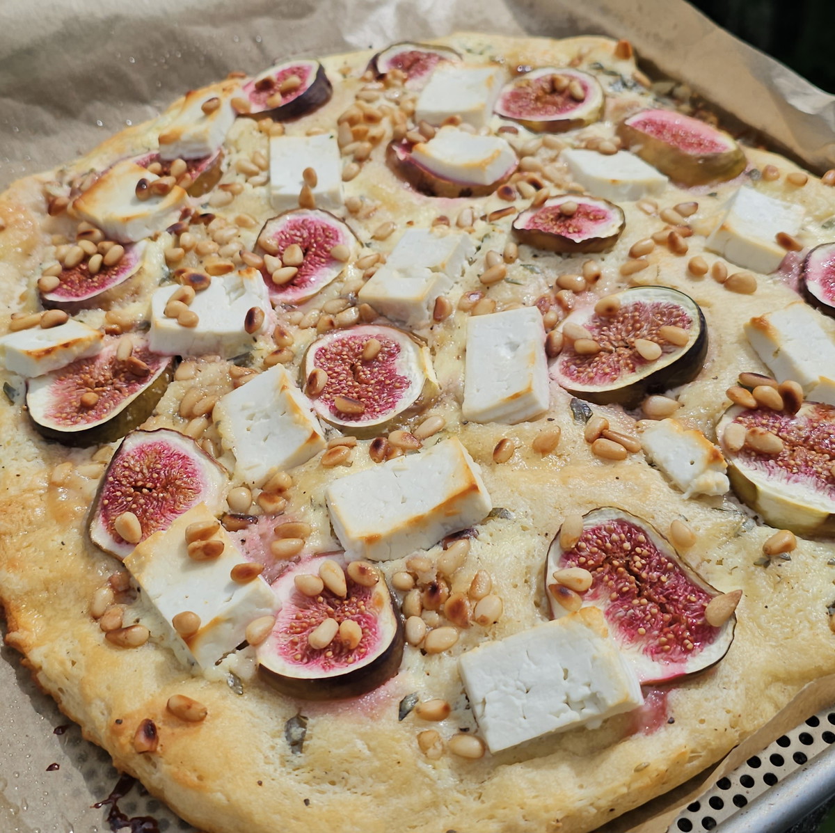 Feigen-Ziegenkäse-Focaccia