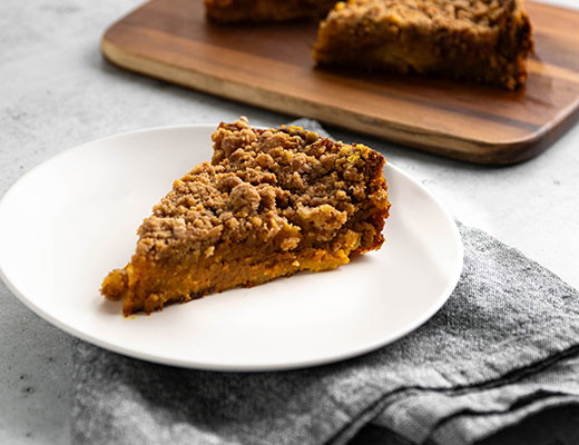 Image of Persimmon-Pumpkin “Pumpkin Pie-Like” Crumb Cake