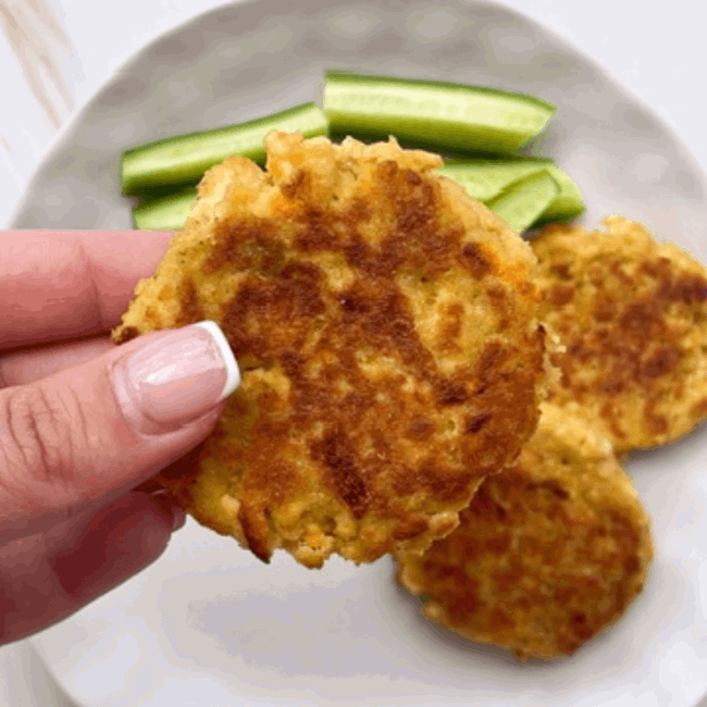 Image of Tofu, Salmon & Veggie Fritters