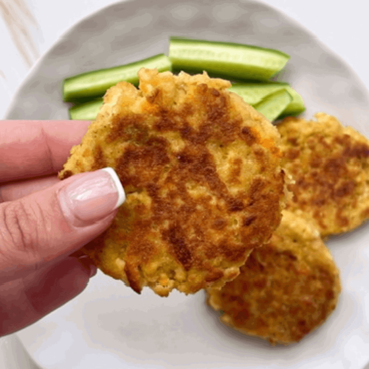 Tofu, Salmon & Veggie Fritters