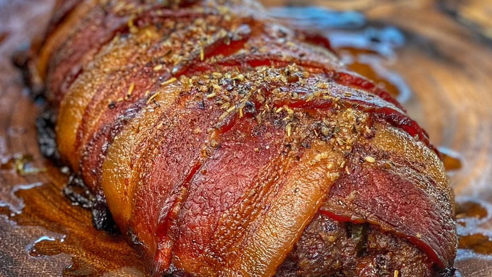 Image of Smoked Bacon-Wrapped Meatloaf