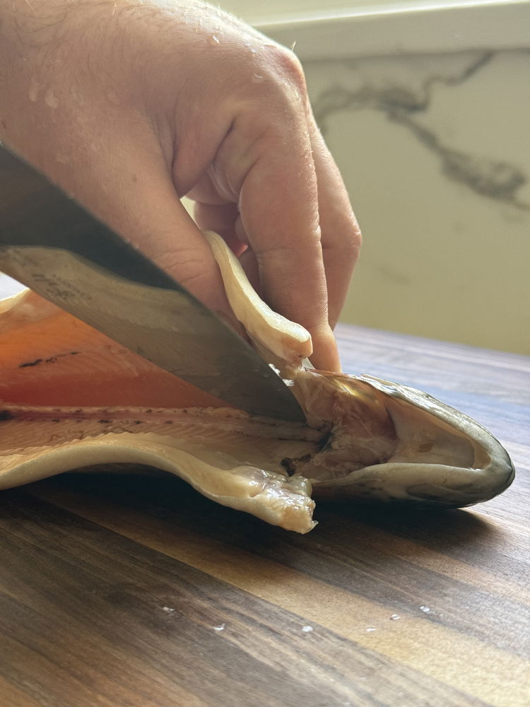 Image of Start by butterflying a fresh Seatopia Rainbow Trout. Carefully cut...