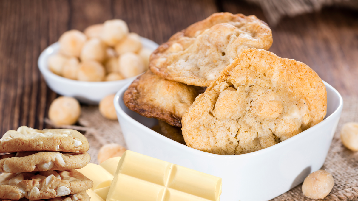 White Chocolate Macadamia Cookies Rezept