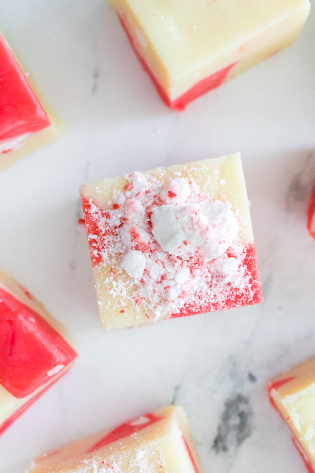 Image of Candy Cane Fudge Recipe