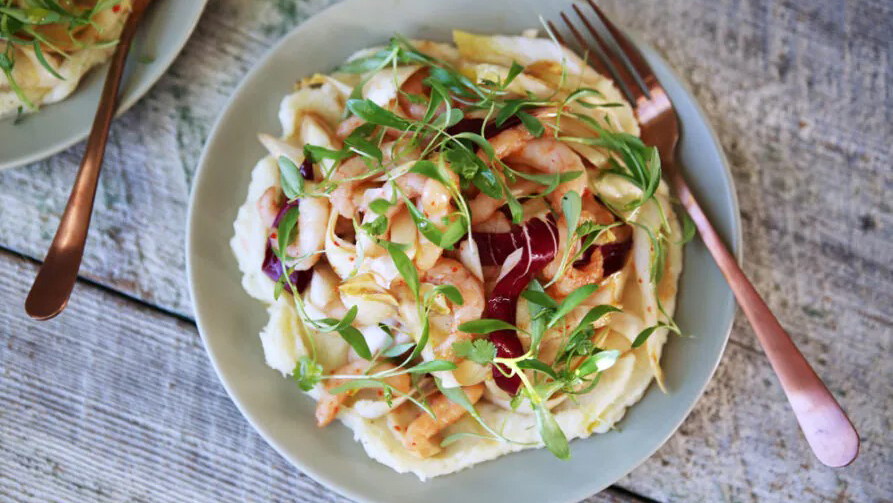 Image of Salade hivernale de crevettes et panais